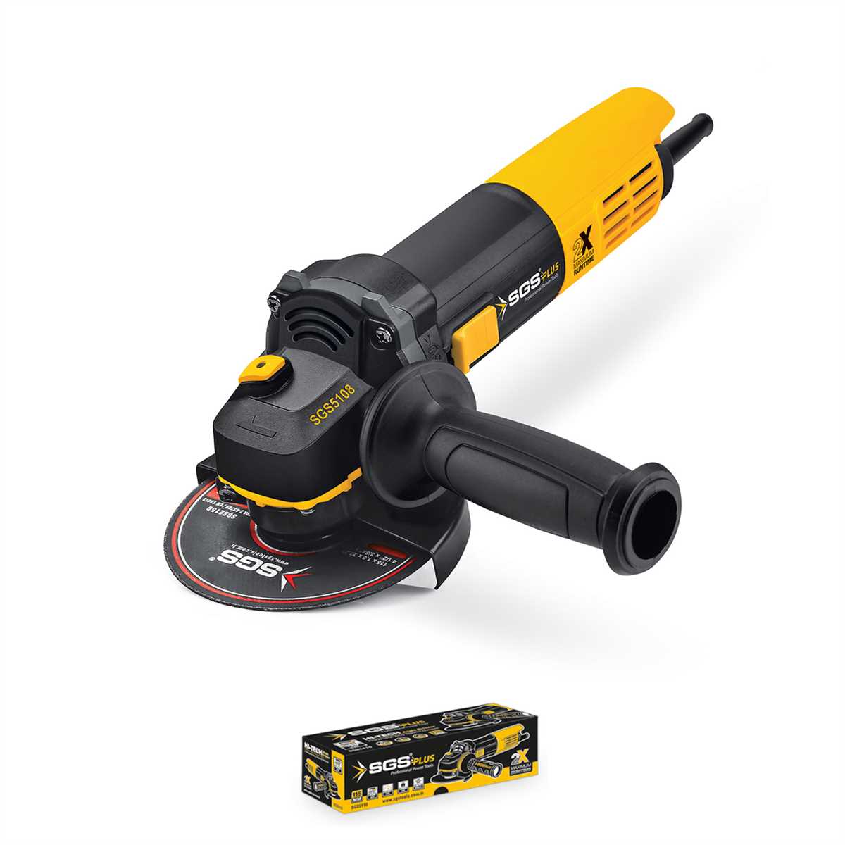 SGS Avuç Taşlama Makinesi 850W 115mm (10/Koli)✓